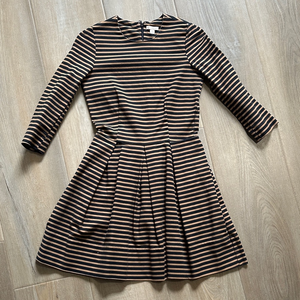 GAP Black and Tan Striped Dress